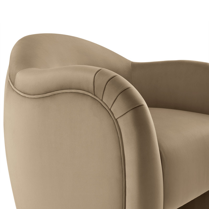 Compose Performance Velvet Accent Chair, Taupe Velvet