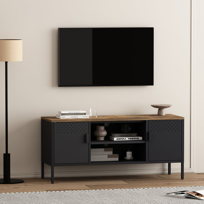 Armoire de rangement en métal 47 po Landen, Noir