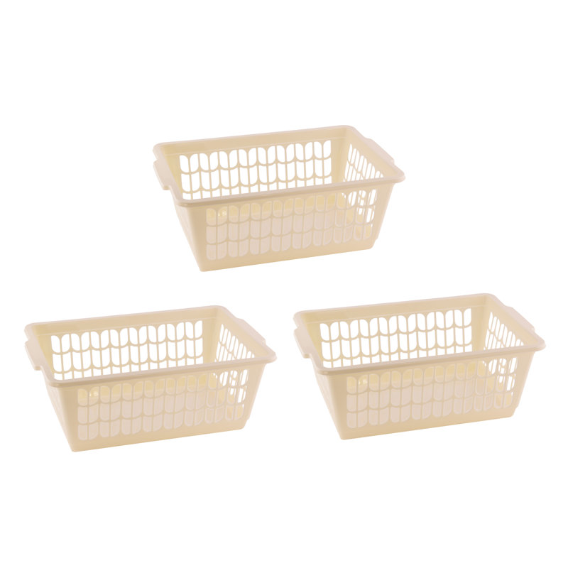 Ensemble de petits paniers en plastique, Beige