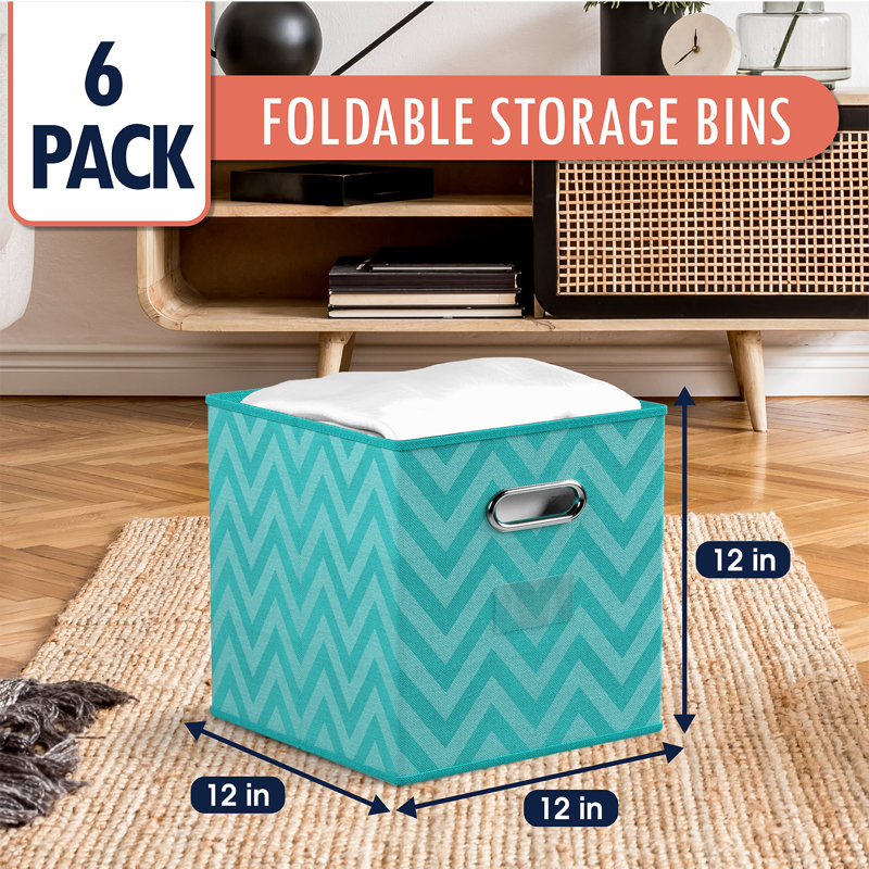 Bac en carton pliable, Bleu sarcelle