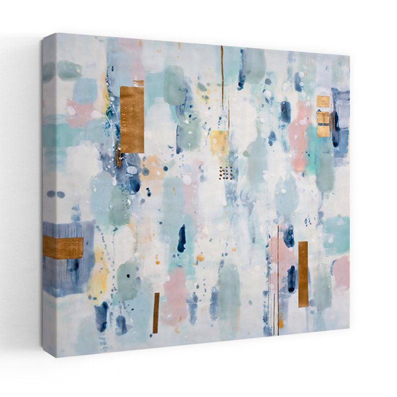 Coucher de soleil, art contemporain abstrait, H 18 po x l 18 po