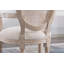 Chaise d'appoint rembourrée capitonnée en tissu crème