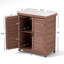 Potting Bench With Storage Cabinet And Metal Table Top For Outdoor Patio-227408074