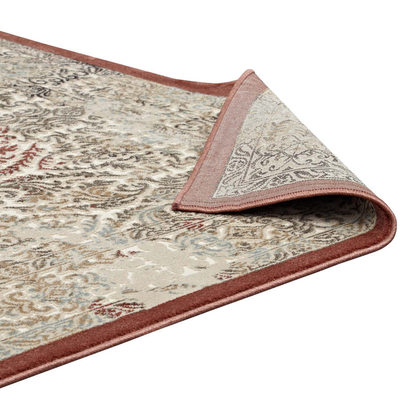 Elegant Oushak-Inspired Tan and Walnut Brown Vintage Area Rug