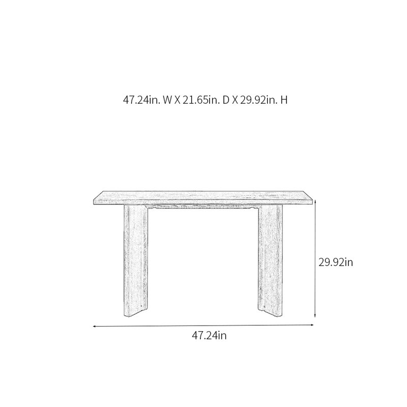 Console Retro Minimalist Art, H 29,92 po x l 47,24 po x P 21,65 po