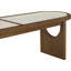 Banc en bois de noyer brun Canovia-69316359
