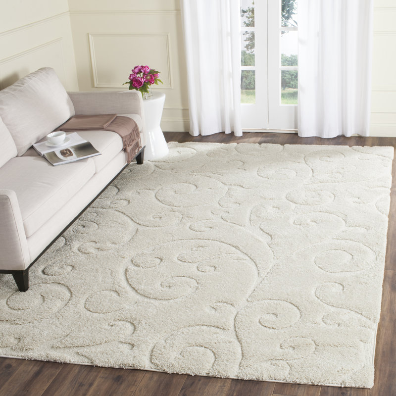 Amza Area Rug, Runner 2'3" x 17', Dark Blue/Cream