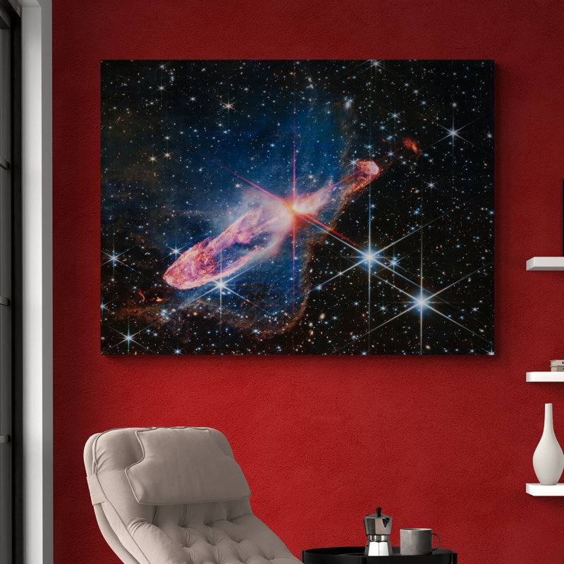 NASA - James Webb Telescope - Herbig-Haro 46/47 - Print on Canvas, 31" W x 21" H