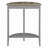 Gray Oak And Gray Half Moon Console Table, With Bottom Shelf