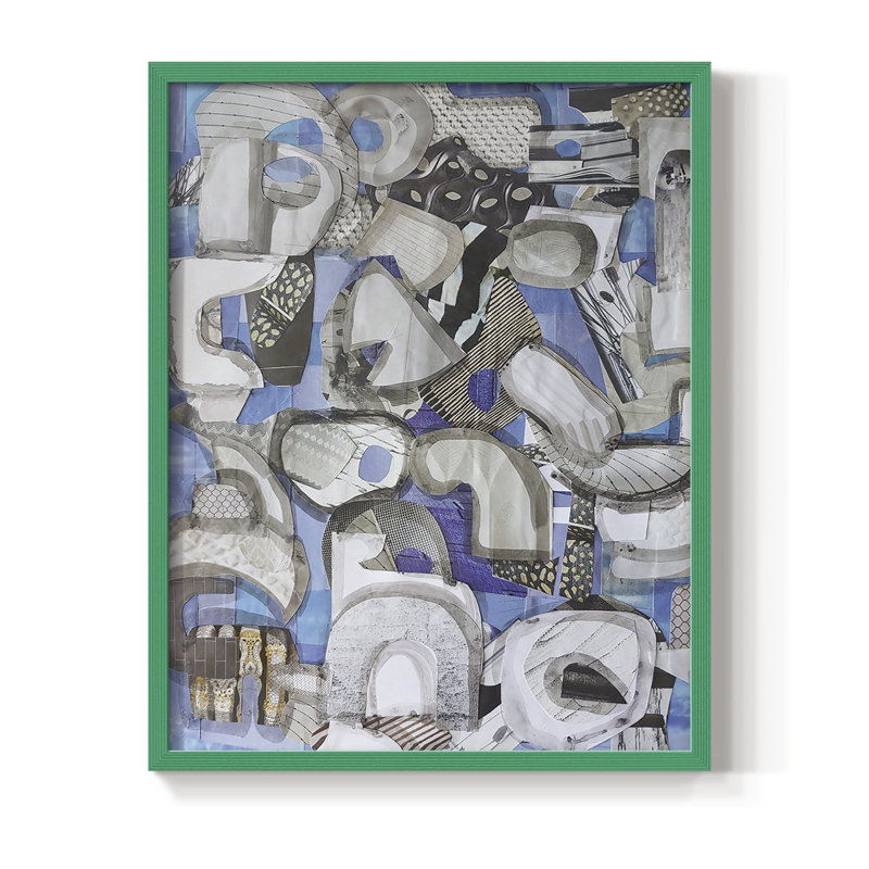 Mediterranean Port I Framed Print - Solid Wood, 30" H x 24" W, Green