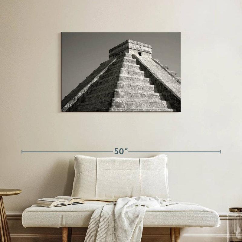 Adella Pyramid At Chichen Itza, 24" H x 36" W