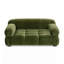 Marcel Upholstered Modern Small To Medium Pet Bed For Dogs And Cats Olive Green Velvet
