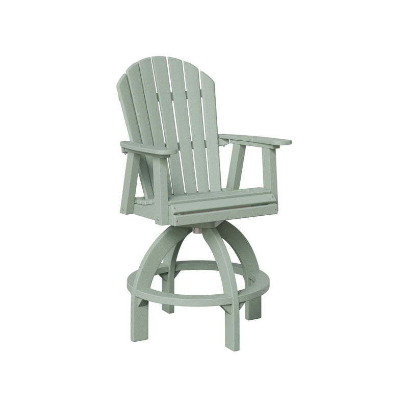 Comfo Back Swivel Bar Chair, Seafoam