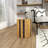 Sanjaya Banana Leaf Handmade Linear Wrapped Side End Brown Accent Table with Cream and Black Stripes-2045175656