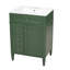 Meuble-lavabo de salle de bain avec lavabo supérieur, armoire de rangement, 2 tiroirs et un tiroir basculant-129948155