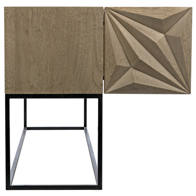 Zurich 60'' W Solid Wood Console Table, Bleached Walnut