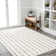 Pele Modern Geometric Dot Shag White/Gray Rug