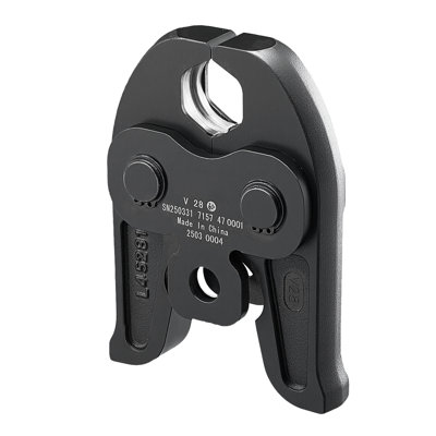 V28 Pressing Jaw, 28mm Press Jaw for V-Type Stainless Steel Pipes, High-Strength Carburized Steel Crimping Jaws Compatible with Standard Press Tools