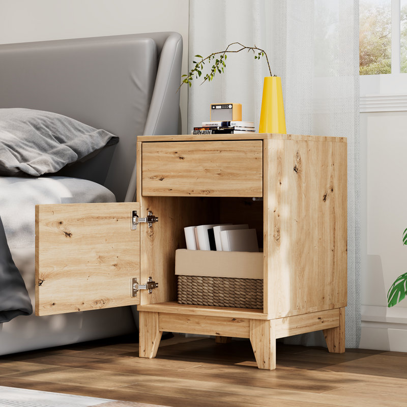 Bonne 15.75'' W Nightstand, Beige
