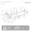 Canapé modulaire de coin rembourré 4 pièces 4 pièces-210945462-210945353