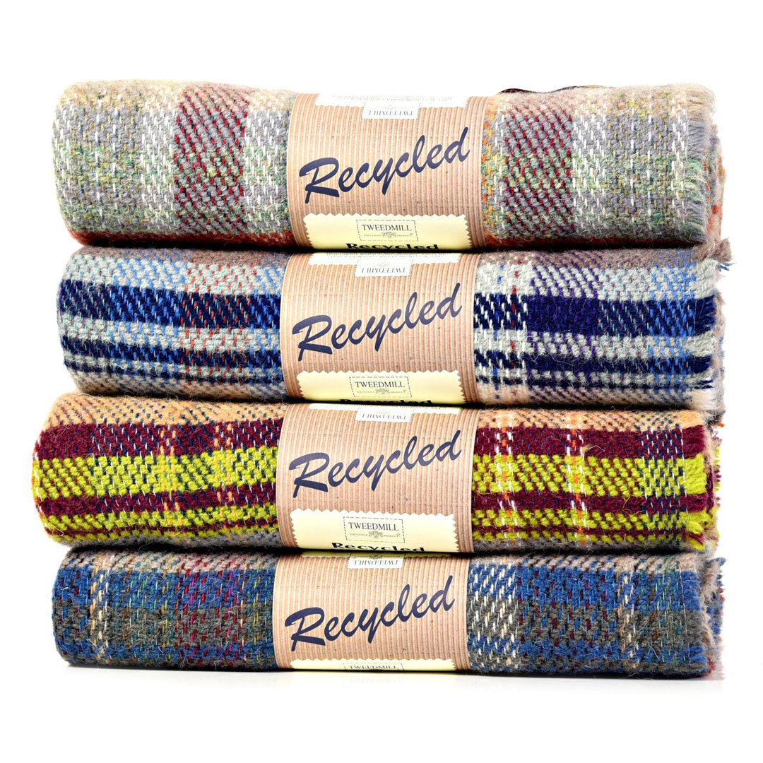 Random 100% Recycled Wool Throw - Image 4
