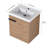 Eftime 18.16'' Single Bathroom Vanity with Ceramic Top-1080123625