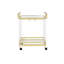 Aerin - Chariot de service avec roulettes - Or