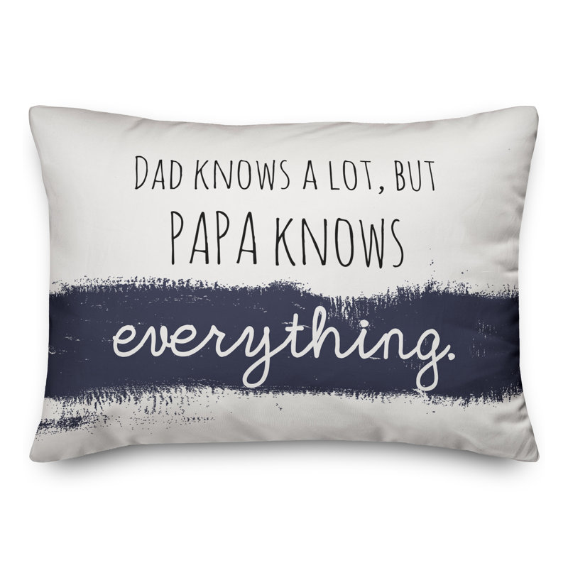  Housse et insert de coussin rectangulaire Knows Everything Grandpa
