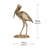 Crane Figurine, Gold Finish