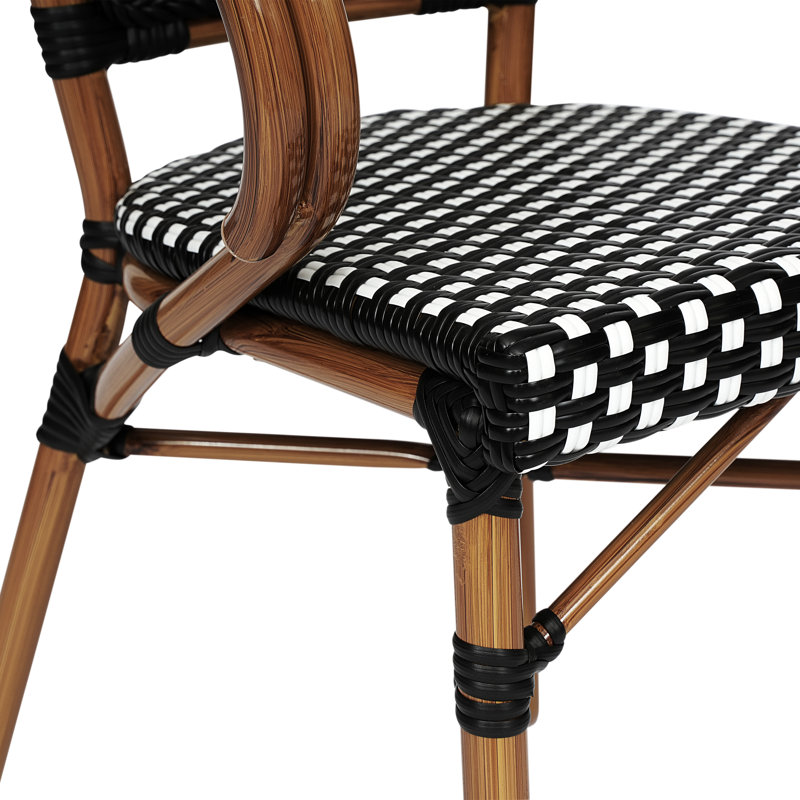 Chaises Paris Chiles All-Weather Commercial, Noir / blanc