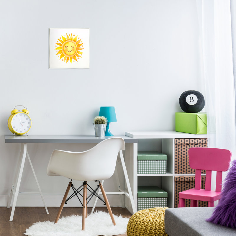 «Happy Sun Boho Rays», art mural sur bois par Andrea Haase