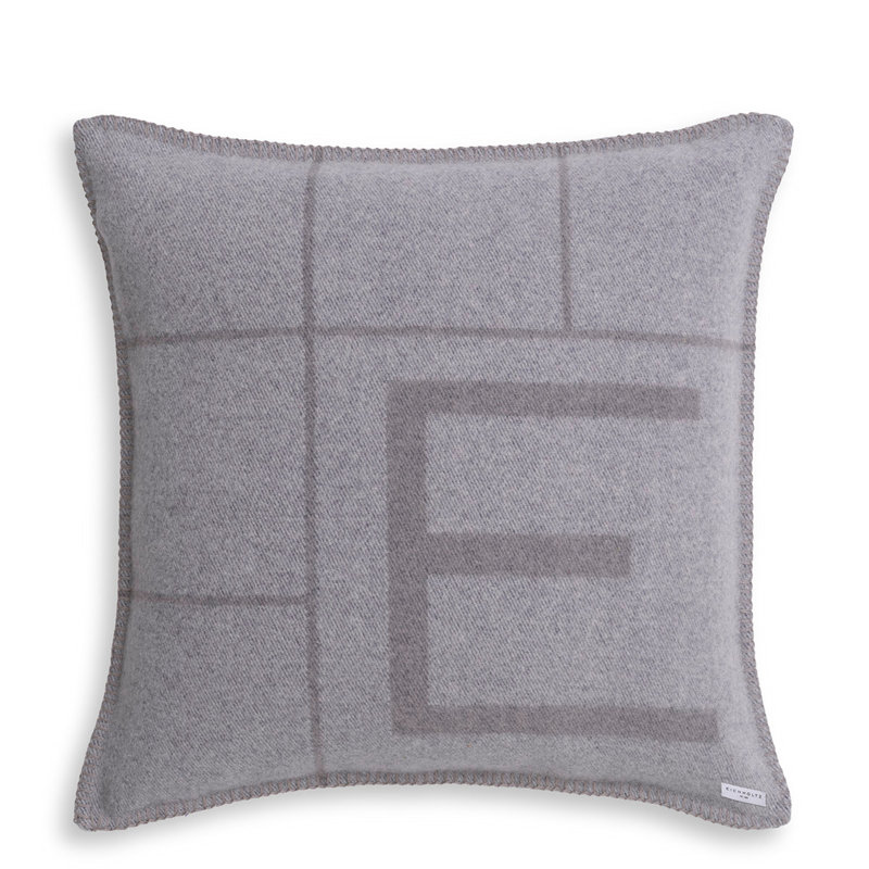 Housse et insert de coussin carré en mélange de laine Rhoda, H 21,65 po x l 21,65 po, Orange