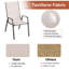 Chaises de patio, chaises de salle à manger empilables en polyester (crème)-128614366-126637973