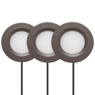 Ensemble de lumières DEL rondes à intensité variable de 2,75 po à 3 000 po Inlight, installation à brancher (Ensemble de 3)
