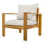 Ensemble de 2 chaises de patio d'extérieur en bois d'acacia avec coussins