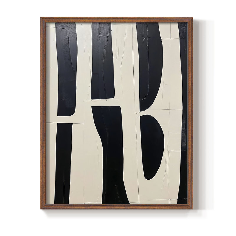 "ABSTRACT Series DCL XXXVI" par J Paul, H 11 po x l 9 po, Noyer