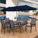 Alyah Rectangular 6 - Person 60'' Long Dining Set with Umbrella