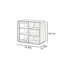 Armoire d'appoint de coin arrondie sur pied