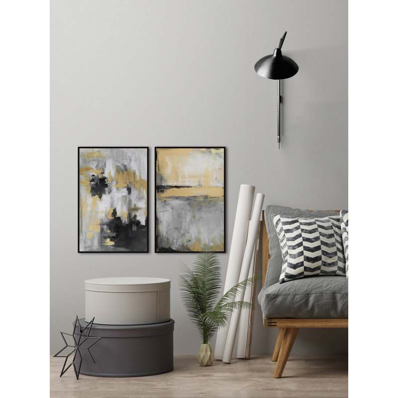 « golden fog », parvez taj, multi-pièces sur toile, H 18 po x l 12 po x P 1,5 po