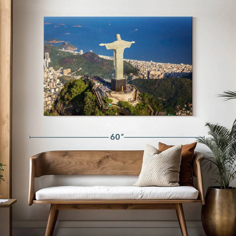 Statue du Christ Rédempteur Kavia, H 34 po x l 51 po