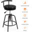 Mahoney Swivel Upholstered and Faux Leather Adjustable Height Bar Stool