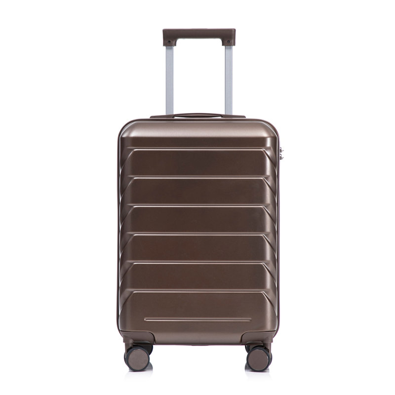 Bagages à carreaux rigides de 20 pouces en ABS - Surface résistante aux égratignures, quatre roulettes multidirectionnelles, avec serrure à combinaison.