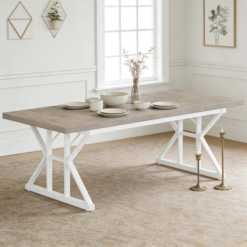 Kitchen Table,Dining Table, Gray,White