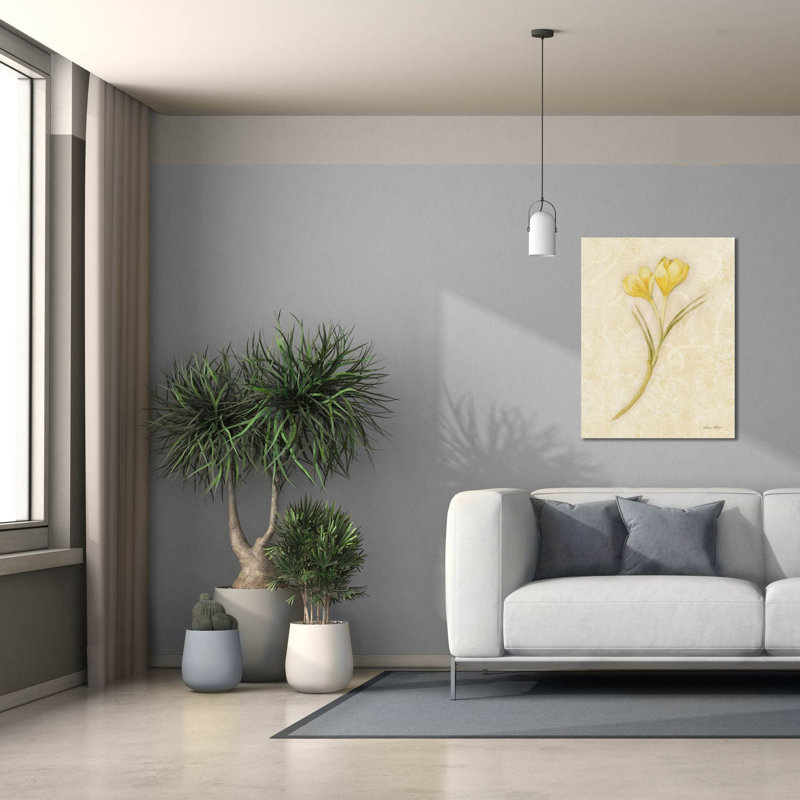 Art sur toile Red Barrel Studio® «Yellow Crocus Stem» par Cheri Blum, H 34 po x l 26 po x P 1,5 po