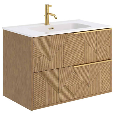Kora 39.76" Wall Mounted Single Bathroom Vanity with Top