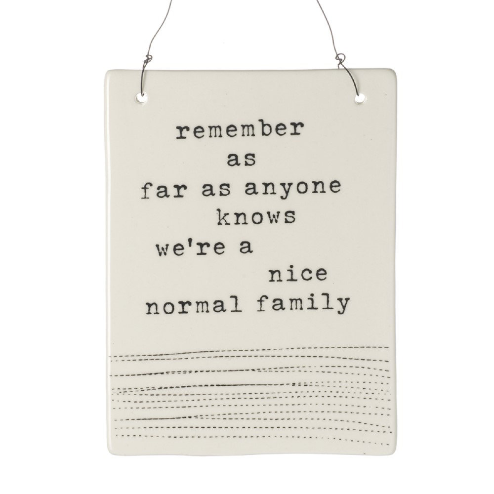 Nice Normal Family Plaque