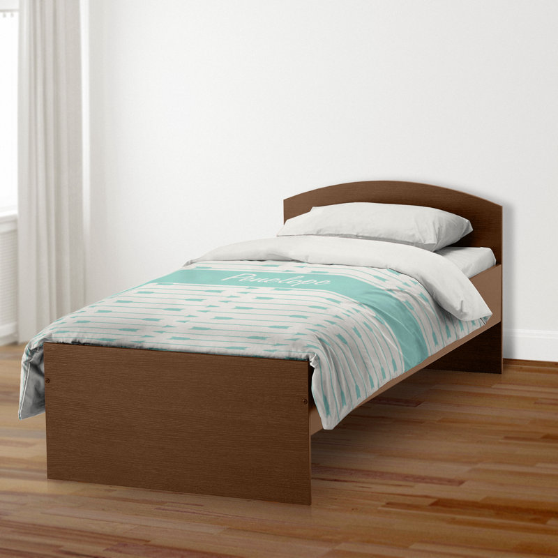 Housse de couette en microfibre bleu sarcelle / gris