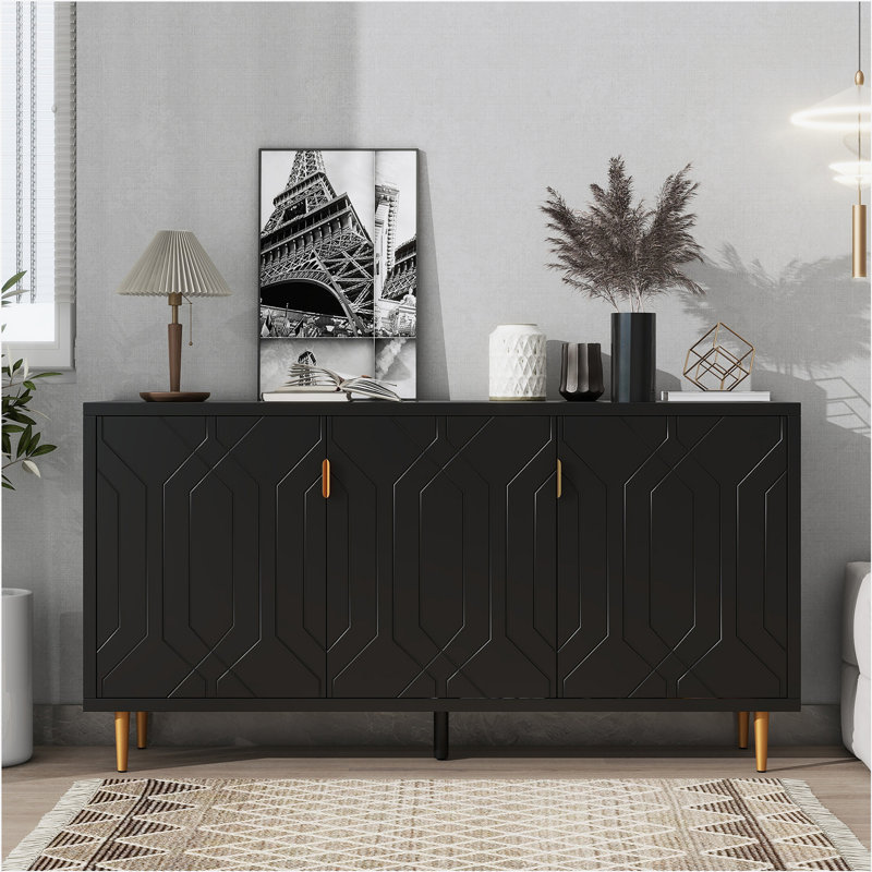 Meuble télé Janneke, Noir