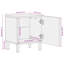 40cm W Solid Wood Bedside Table-656938687