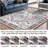 Machine Washable Vintage Boho Floral Rug, Non-Slip, Low Pile for Living Room/Bedroom/Entryway/Dining Room/Office (Red)-956694101